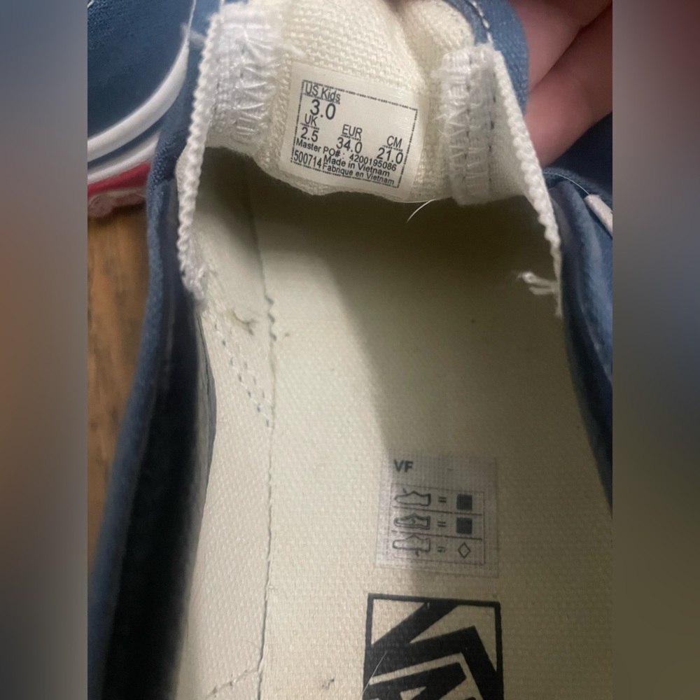 Vans Navy Canvas Slip-Ons - Picture 4 of 5